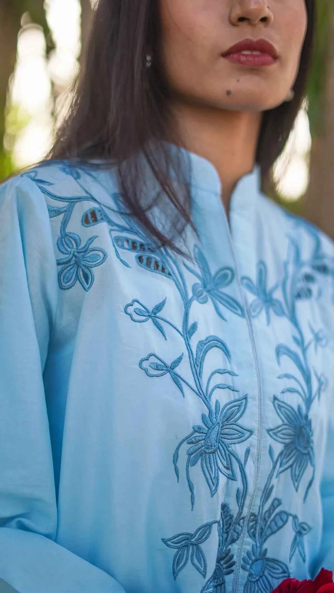 Khaas - 2-Piece Lawn with Light Blue Embroidered Shirt and Trouser