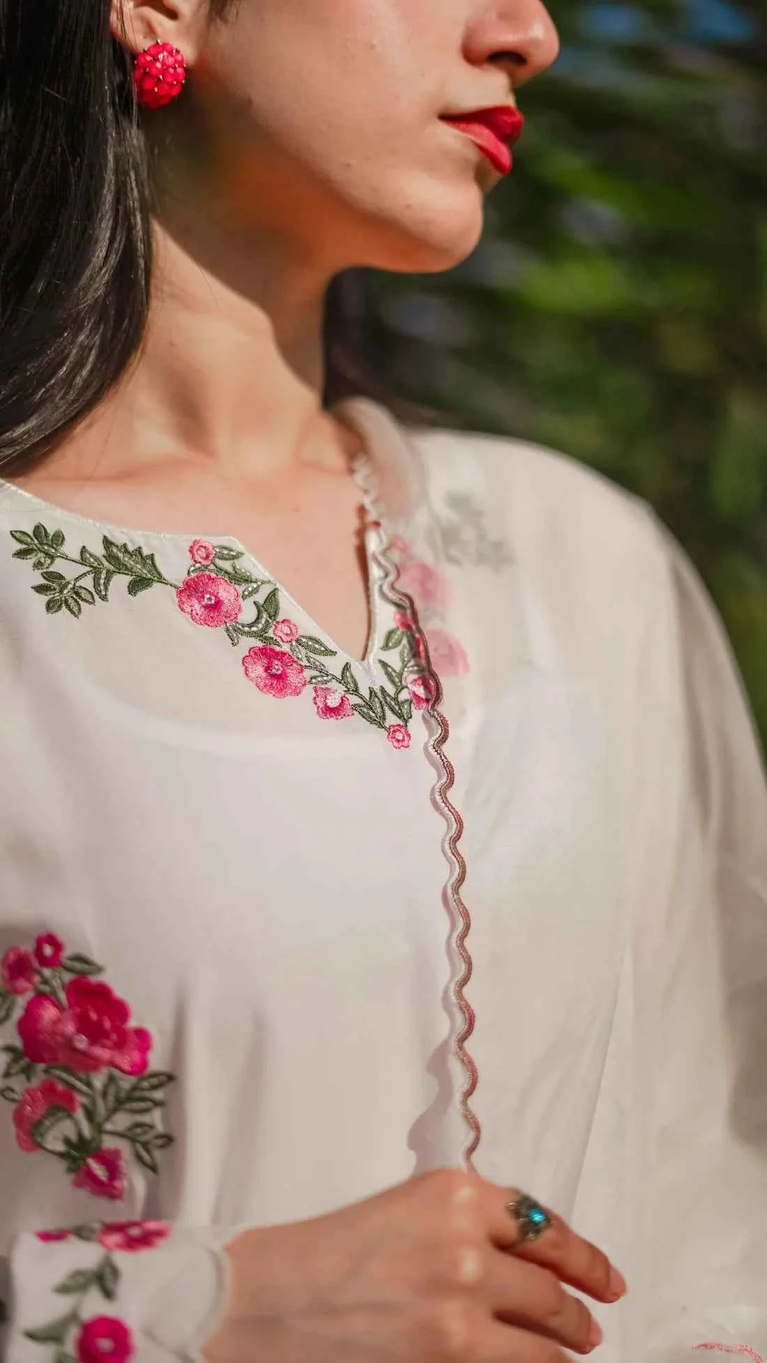 Komal - 2-Piece Embroidered Lawn with Plain Trouser