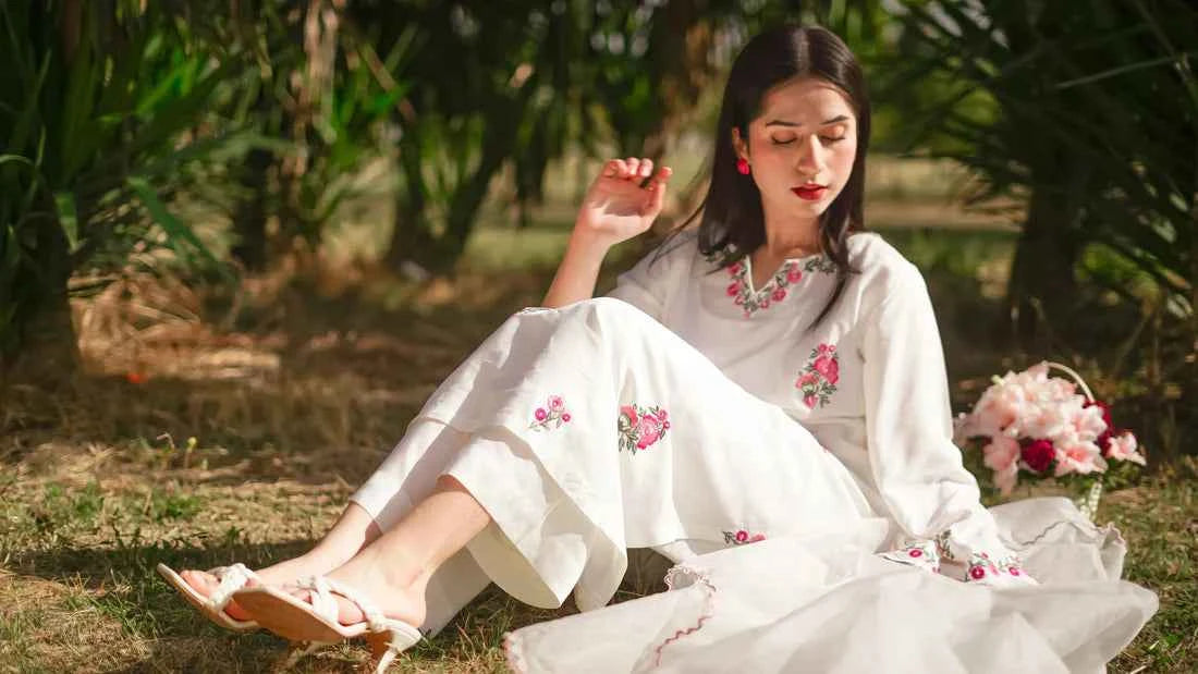 Komal - 2-Piece Embroidered Lawn with Plain Trouser