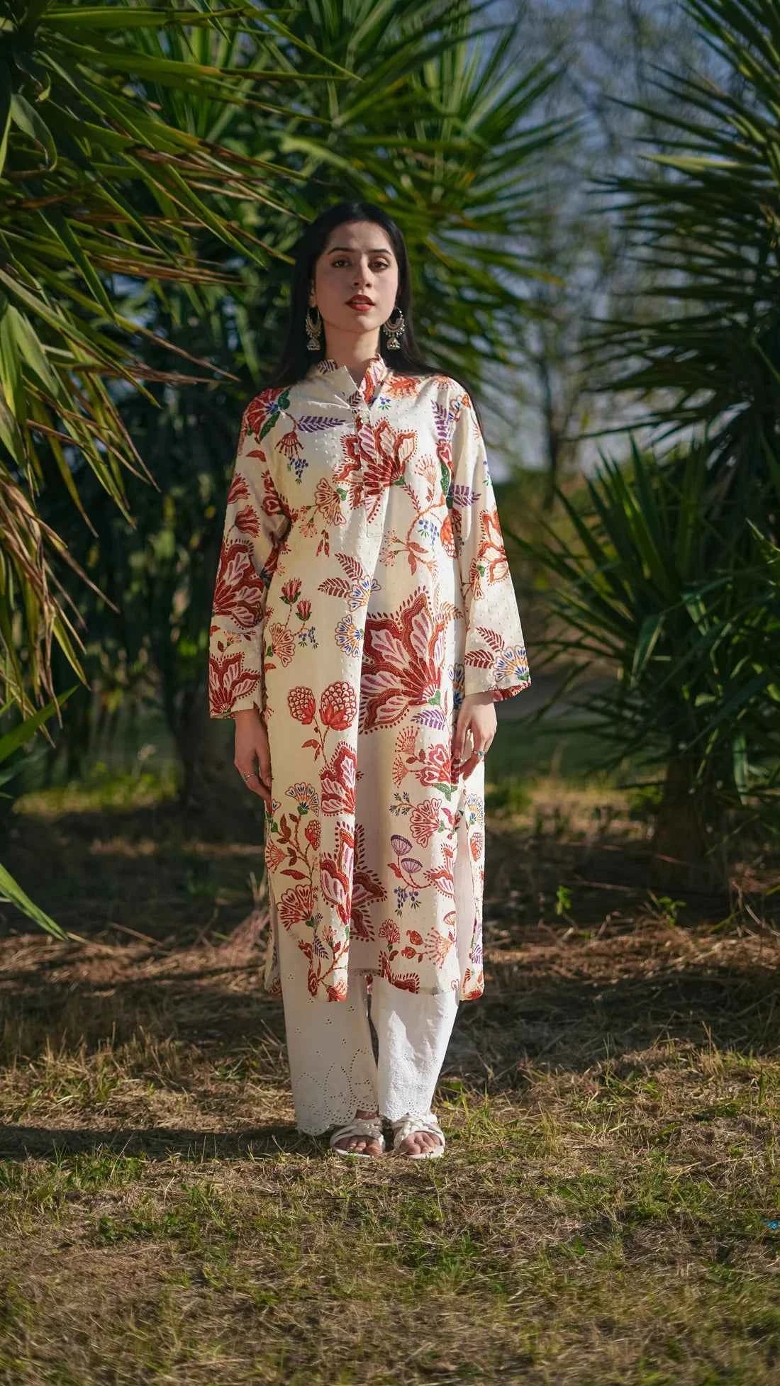 Mahnoor - 2-Piece Printed Lawn with Trouser Ensemble