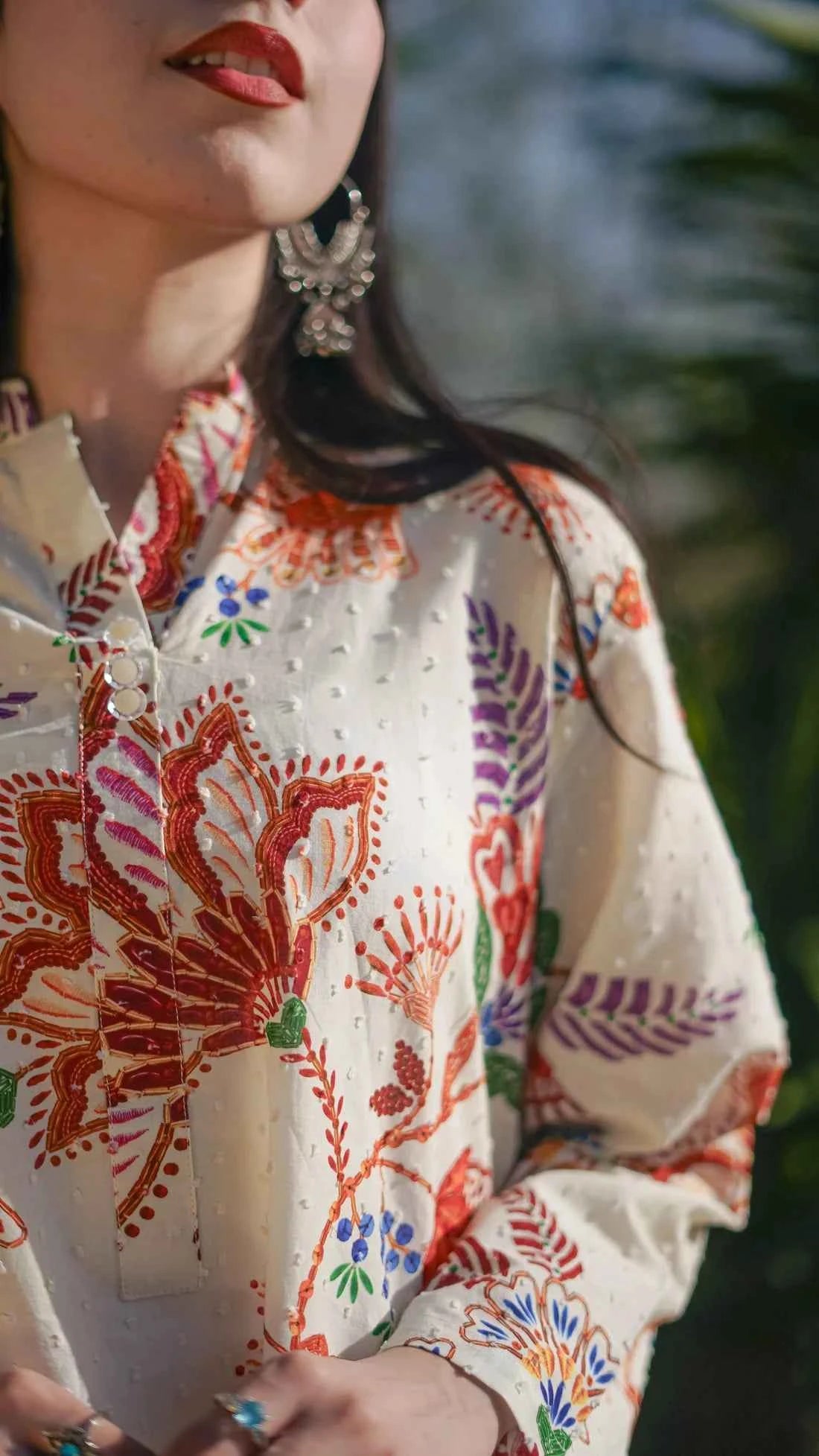 Mahnoor - 2-Piece Printed Lawn with Trouser Ensemble