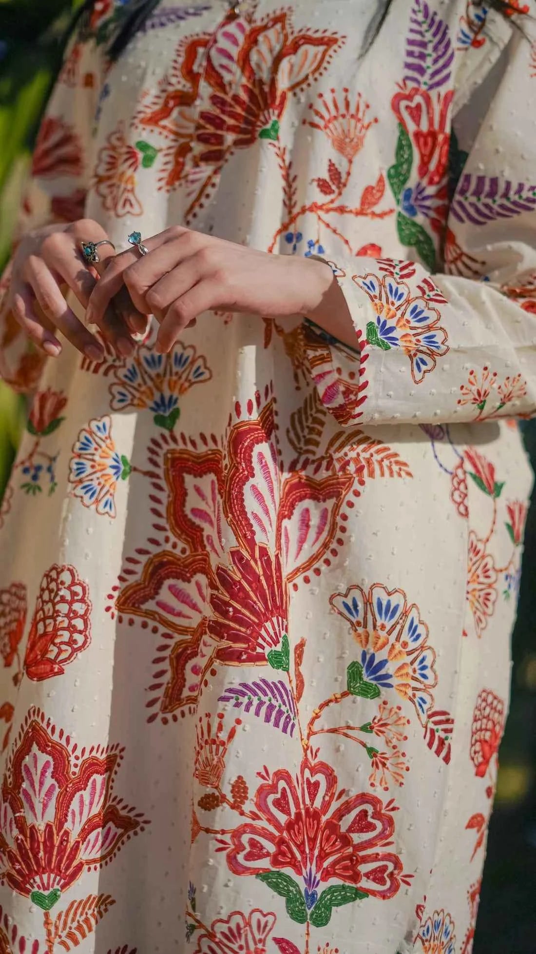 Mahnoor - 2-Piece Printed Lawn with Trouser Ensemble