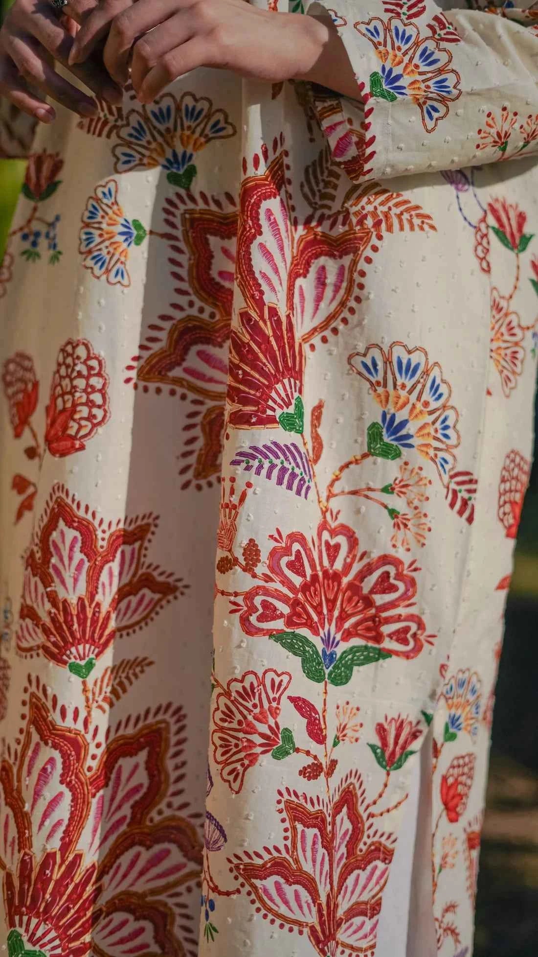 Mahnoor - 2-Piece Printed Lawn with Trouser Ensemble