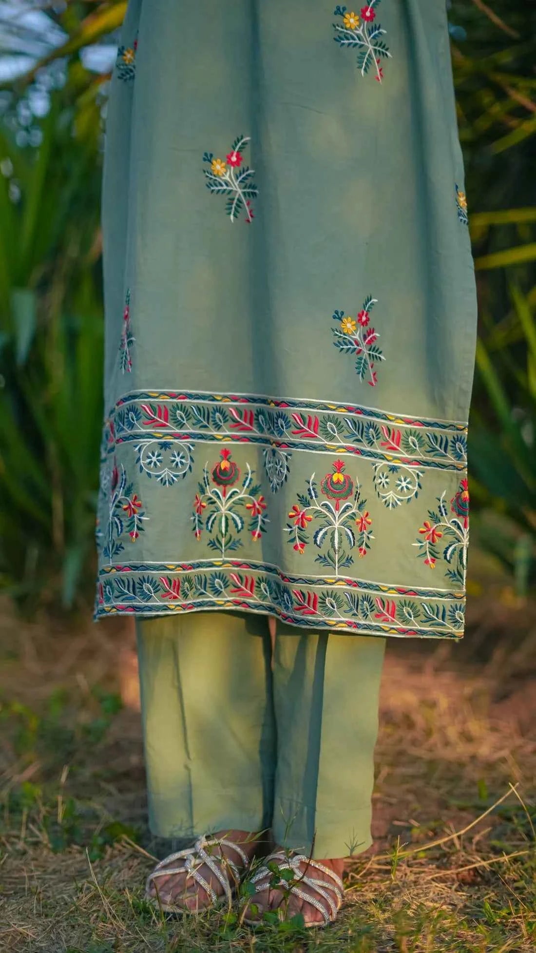 Miral - 2-Piece Embroidered Lawn Shirt with Trouser