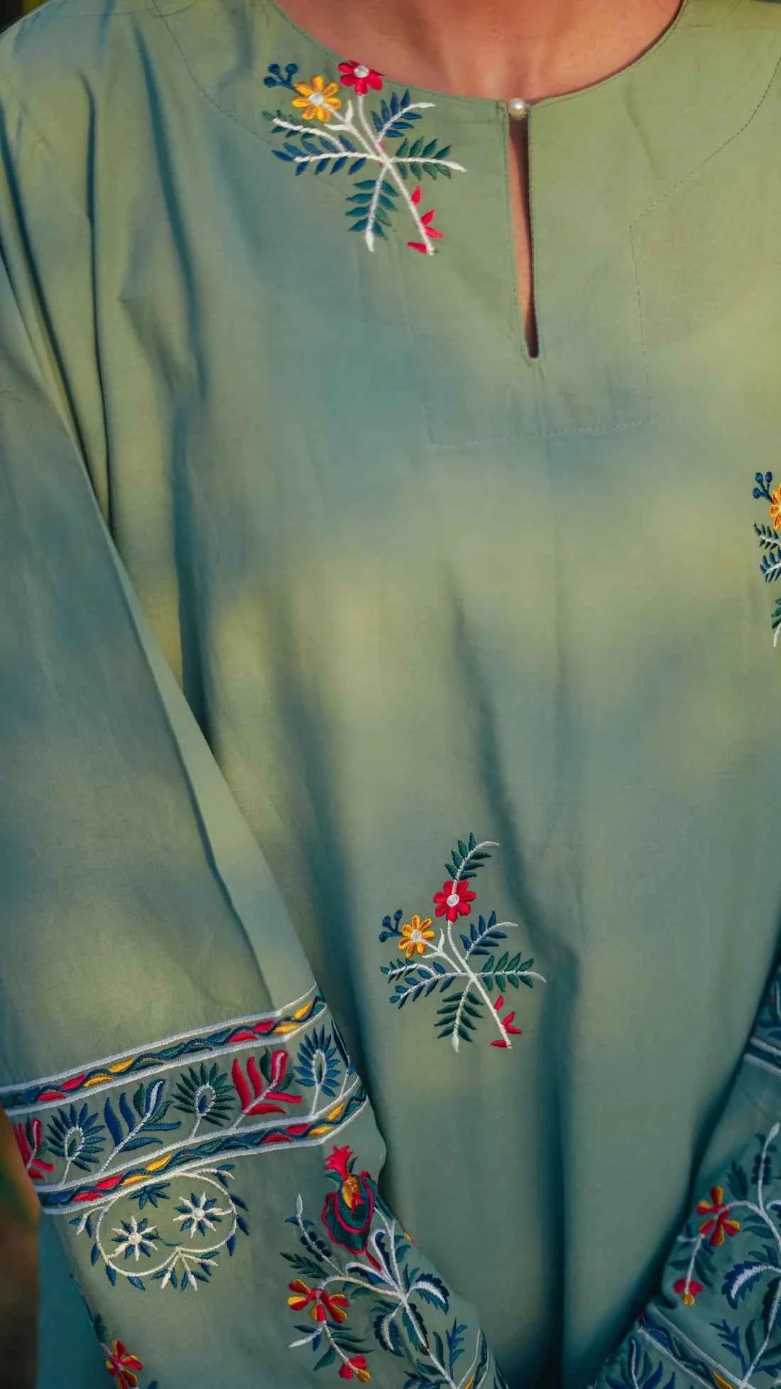 Miral - 2-Piece Embroidered Lawn Shirt with Trouser