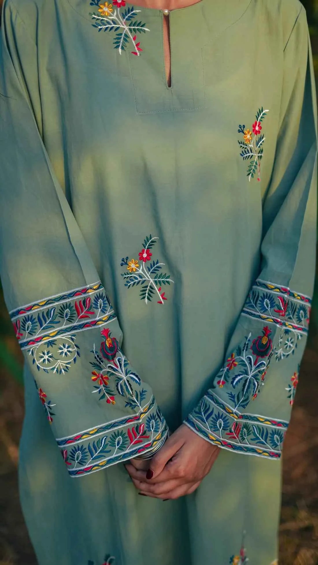Miral - 2-Piece Embroidered Lawn Shirt with Trouser