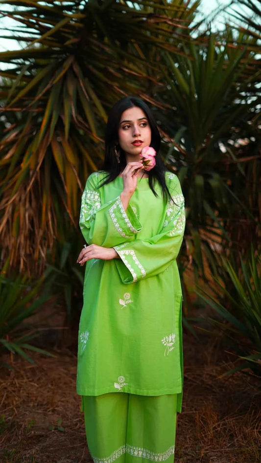 Ishaal -  2-Piece Embroidered Lawn with Trouser
