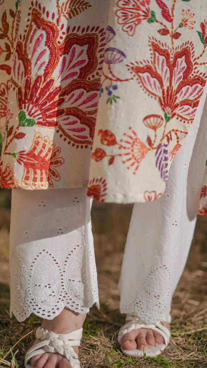 Mahnoor - 2-Piece Printed Lawn with Trouser Ensemble