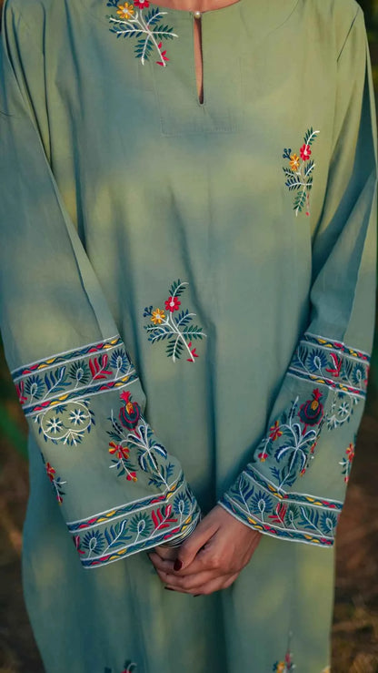 Miral - 2-Piece Embroidered Lawn Shirt with Trouser