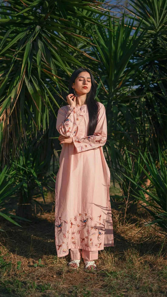 Rida - 2-Piece Embroidered Lawn Shirt with Trouser