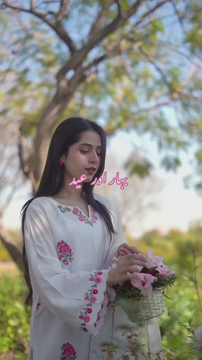 Komal - 2-Piece Embroidered Lawn with Plain Trouser